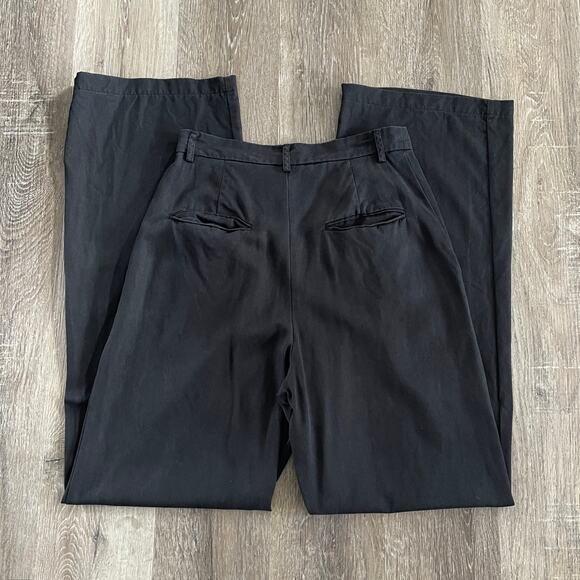 Reformation Mason Wide Leg Pleated Chino Pant in Black - Size: 4 - Picture 7 of 10